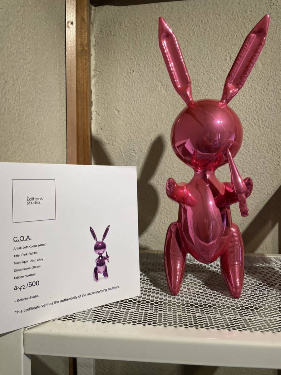 世界限定500 金属 PINKジェフクーンズ JEFF KOONS オブジェ 美術