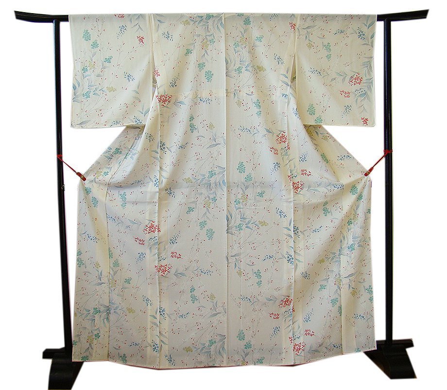 逆輸入 7月・8月 裄66cm 身丈157cm きものしらゆり 夏物 U652 同梱可