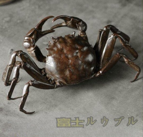 楽天 古銅 茶寵 置物 蟹 カニ実心銅茶寵可養創意茶振子 その他 - www