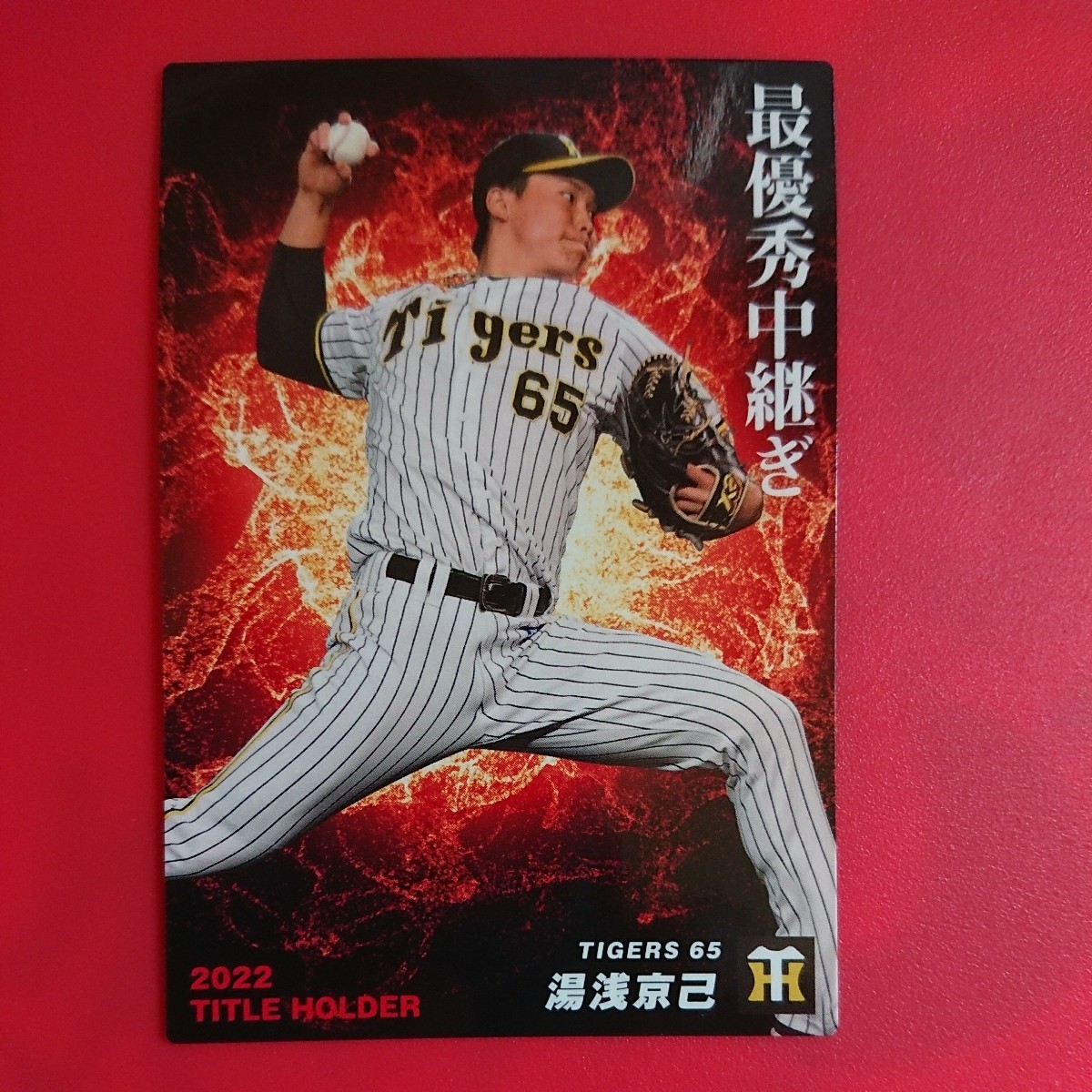 カルビープロ野球チップス2023第1弾 T-13湯浅京己(阪神タイガース65)新品_画像1