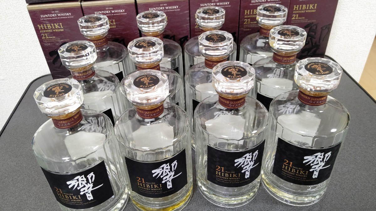 響21年 空瓶+化粧箱12本セット 響21年 SUNTORY サントリーウィスキー