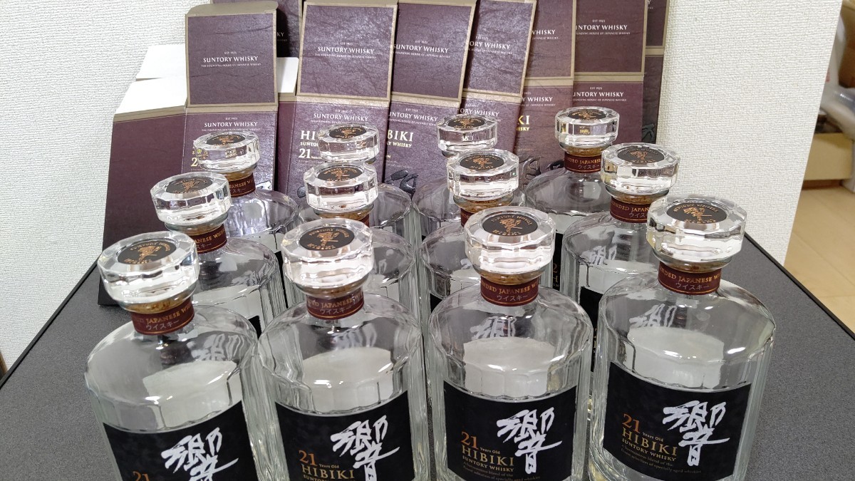 響21年 空瓶+化粧箱12本セット 響21年 SUNTORY サントリーウィスキー