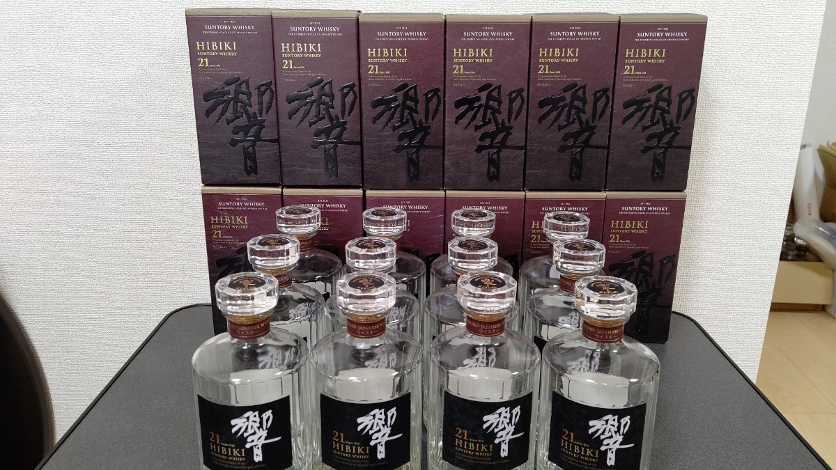 響21年 空瓶+化粧箱12本セット 響21年 SUNTORY サントリーウィスキー