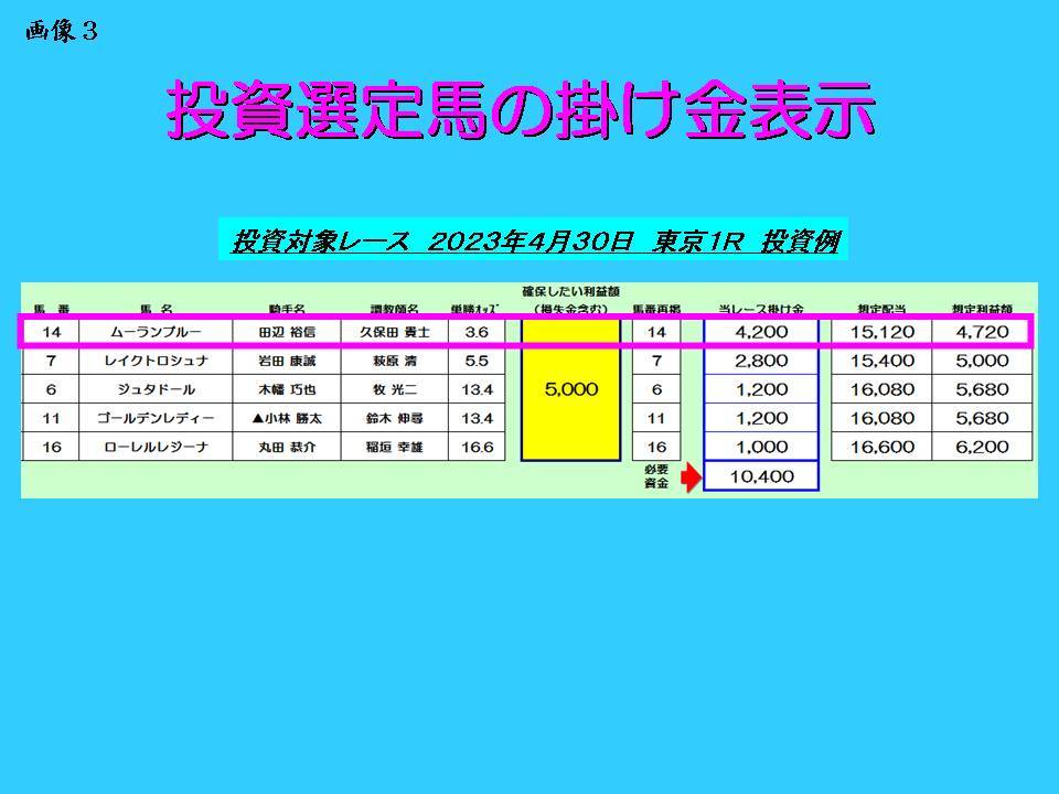 投資競馬が今解き明かされる！ FANALオッズハッキング 的中率７０％を叩き出す！役立つ付録付！ オリジナルソフト 副業 サポート 初心者_画像3