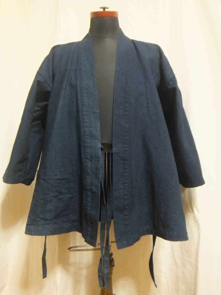 大勧め 洗濯済 USED品 笹倉玄照堂 藍木綿 作務衣 サイズS 上着 片ポケットあり インディゴコットン しっかりめ生地★ 作務衣 大勧め 洗濯済 USED品 笹倉玄照堂 藍木綿 作務衣 サイズS 上着 片ポケットあり インディゴコットン しっかりめ生地★ 作務衣