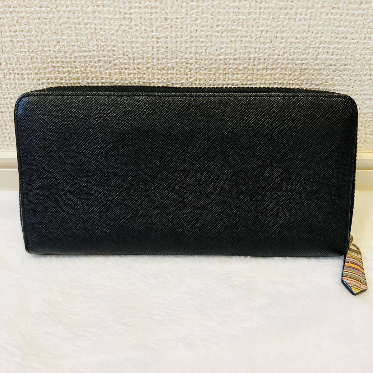 美品】Paul Smith ポールスミス 長財布 ラウンドファスナー ブラック