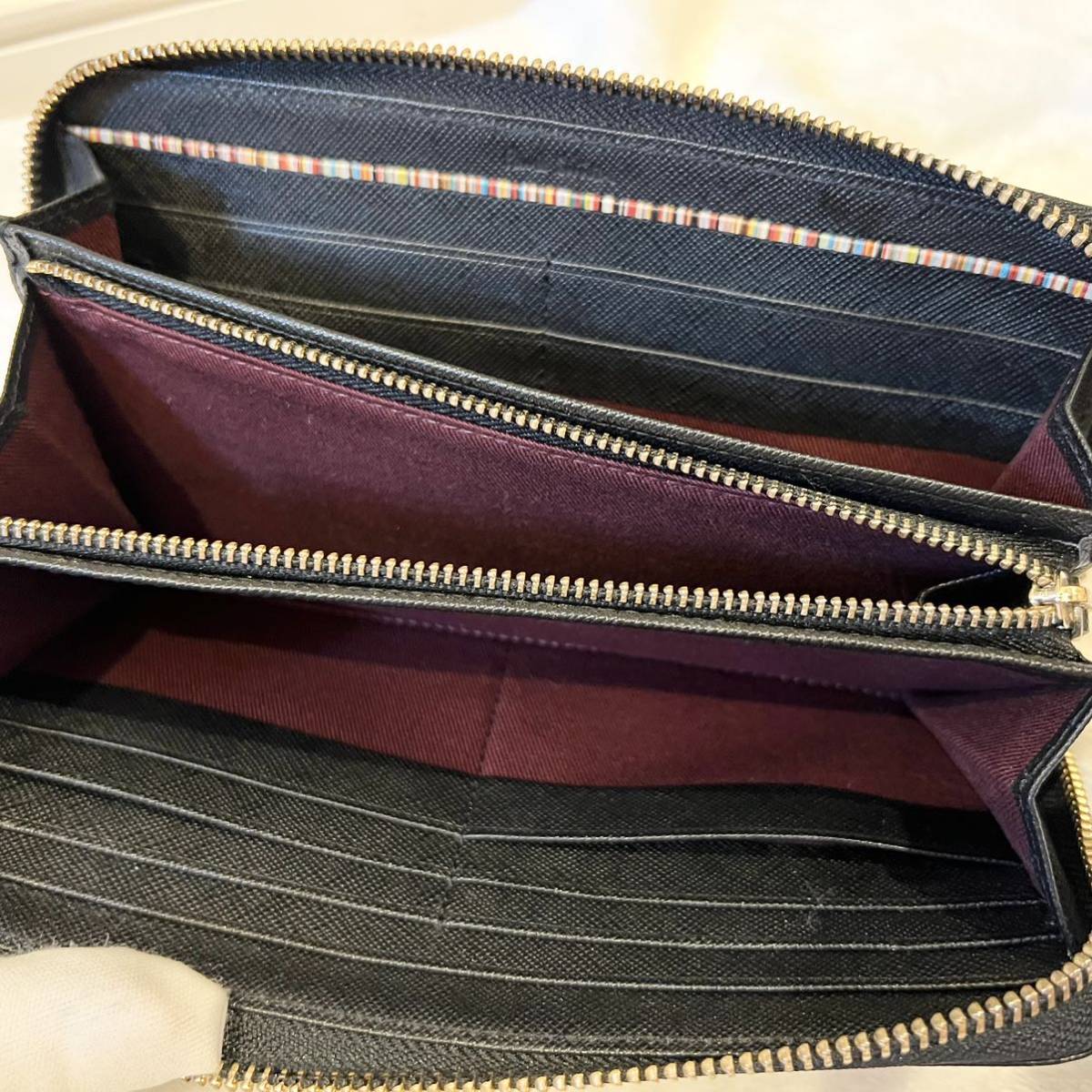 美品】Paul Smith ポールスミス 長財布 ラウンドファスナー ブラック