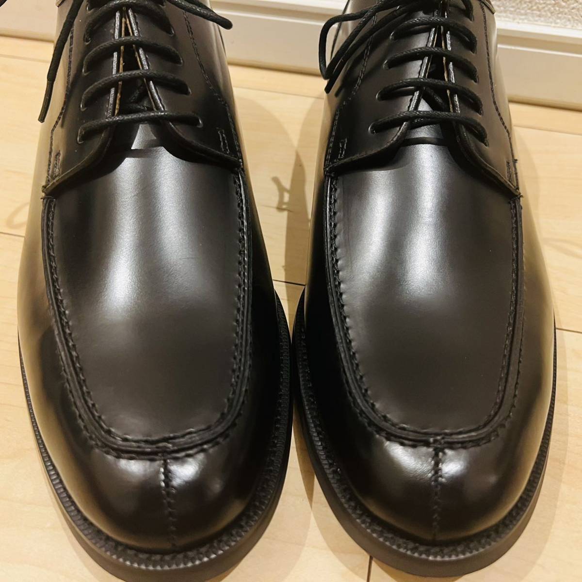未使用】REGALリーガル Uチップ 革靴 24.5cm ブラック 黒 JV34 日本製