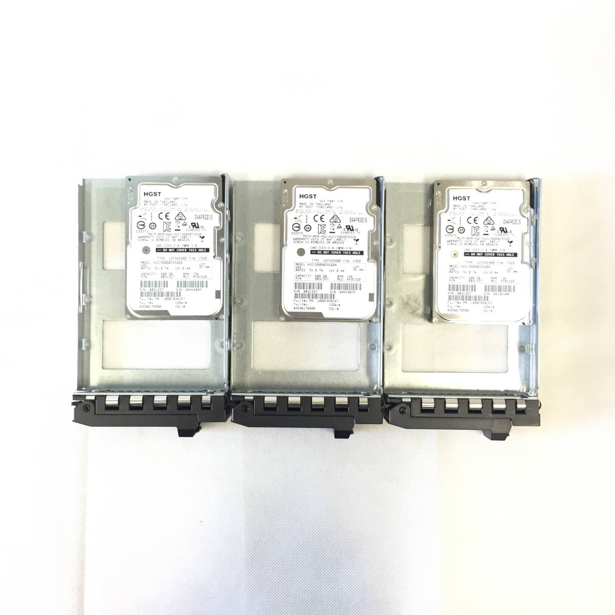 K5050160 HGST 600GB SAS 15K 2.5インチ HDD 3点【中古動作品】_画像1