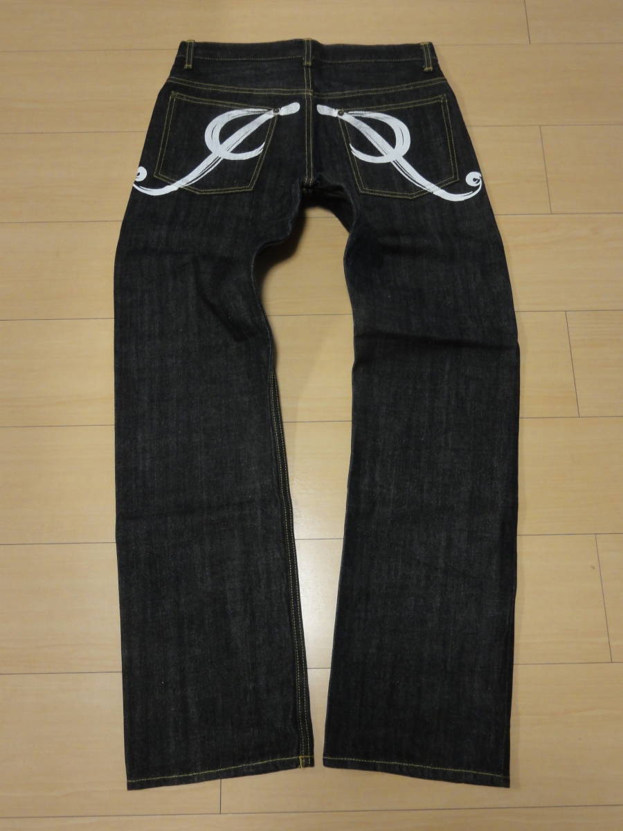  cheap made in Japan rare *SETEL EN JADE(seteru Anne Jade )*. color Denim ground * open button & paint with pocket design jeans 44 W80cm rank 