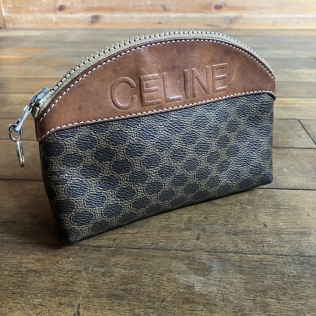 OLD CELINE セリーヌ マカダム柄 ヴィンテージ 古道具 ポーチ 小物入