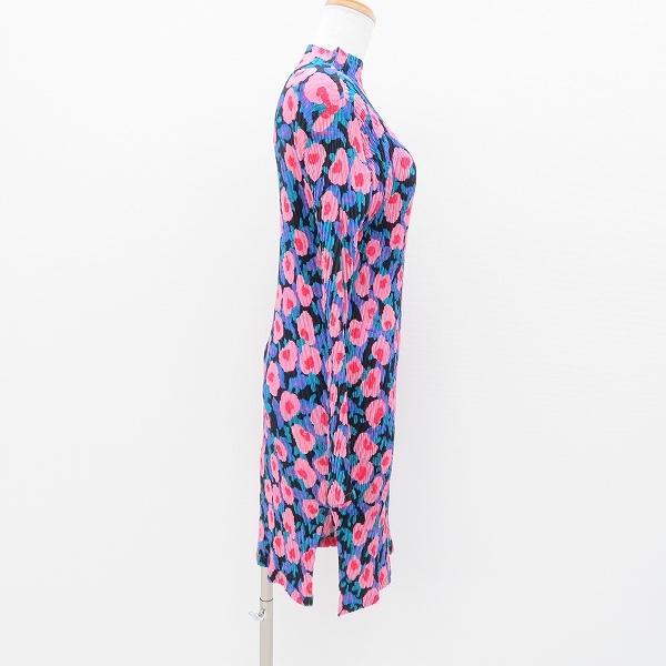 #apc Issey Miyake ISSEYMIYAKE One-piece 2 floral print pleat high‐necked made in Japan beautiful goods lady's [803479]