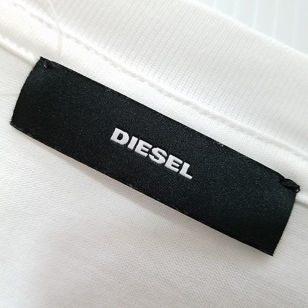 #snc ディーゼル DIESEL チュニック XS 白 半袖 Tシャツ ロゴ レディース [811548]_画像6