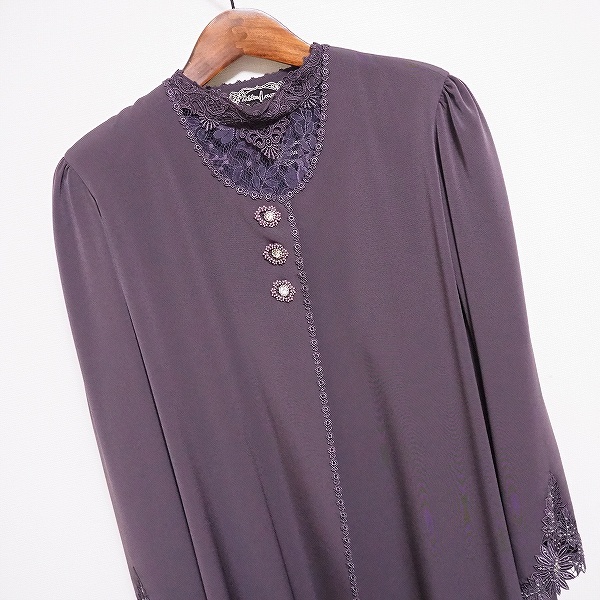 #anc marks li air iAtelier Ai ensemble purple race beads cardigan shirt * blouse lady's [814678]