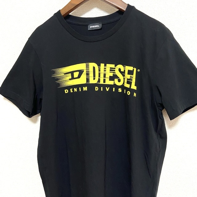 #snc ディーゼル DIESEL Tシャツ カットソー 16 黒 半袖 黄色ロゴ キッズ レディース [811572]_画像3