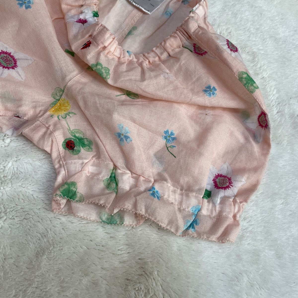 新品未使用 hakkababy ハッカベビー 花柄チュニックとパンツセットアップ タグ付き ノースリーブワンピース