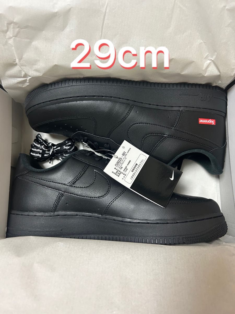 サイズ 29cm Supreme × Nike Air Force 1 Low BLACK 黒 US11 新品未