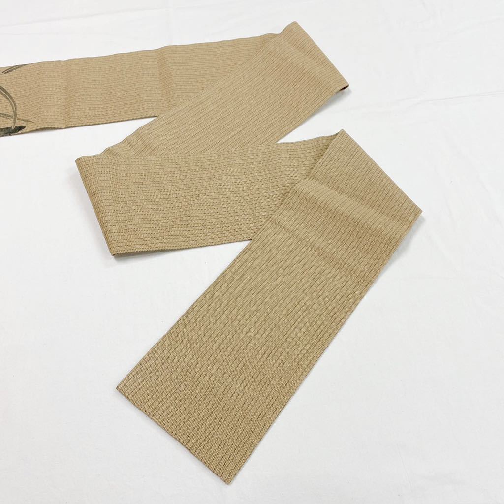 新しいエルメス 紺仁 お太鼓 高津重雄 信州紬 紺仁 紗紬 夏草に蛍 高津