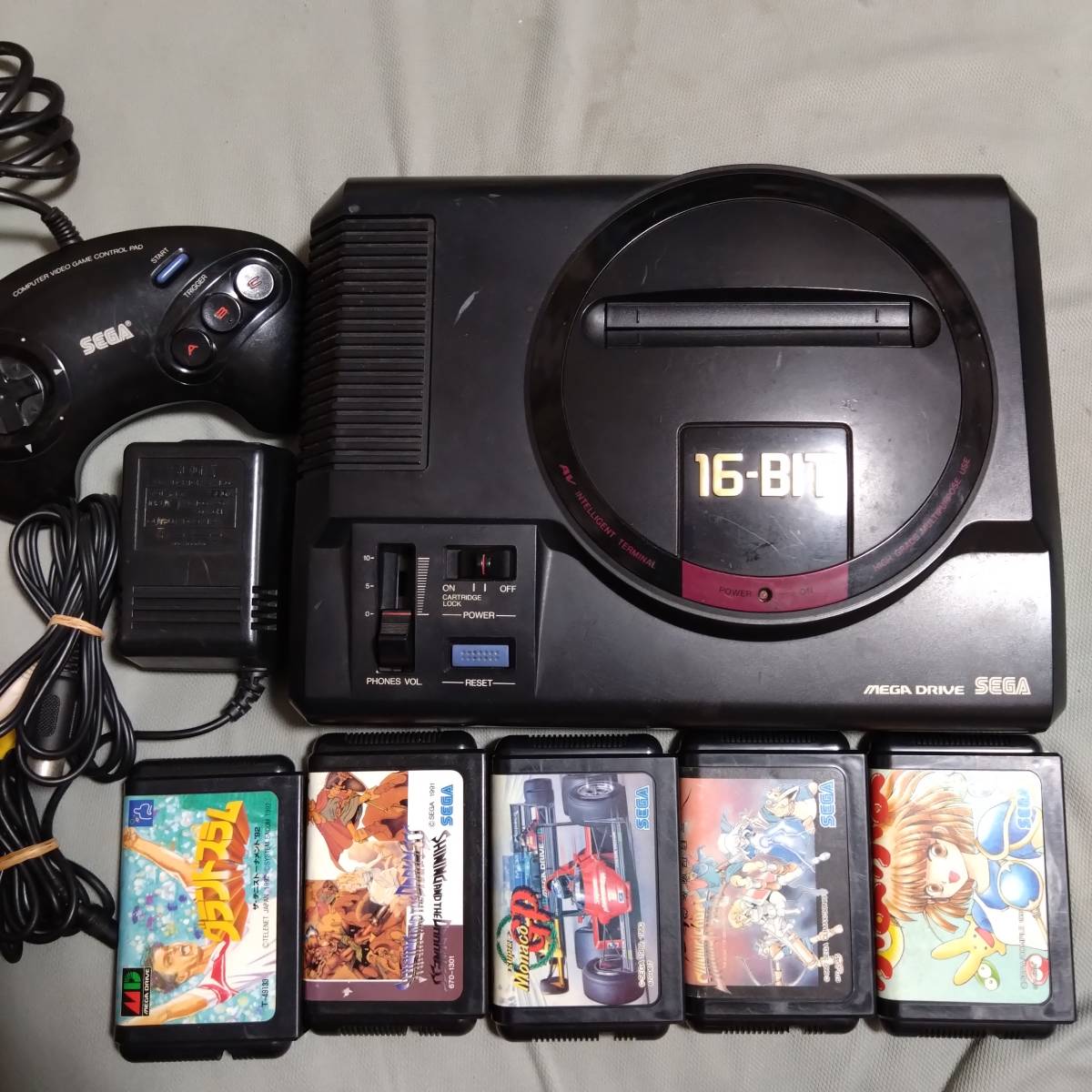 メガドライブ 本体+ソフト5本セット テレビゲーム | budgethearses.com