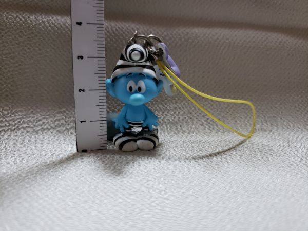  Smurf strap key holder 2 piece set pliz nurse Smurf .to back charm netsuke unused Takara Tommy 