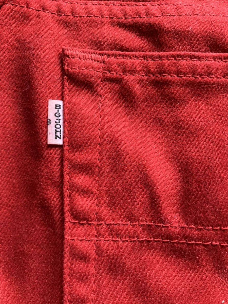  быстрое решение W31 Big John MH204 тугой Fit ботинки cut f редкий цвет джинсы красный красный сделано в Японии Old сделано в Японии снят с производства MADE IN JAPAN