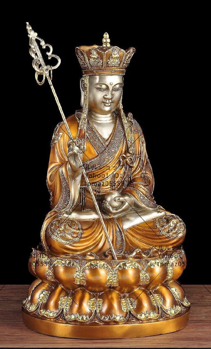JChere雅虎拍卖代购：仏教美術地蔵菩薩坐像仏像銅製高さ38cm 重さ約6.5kg
