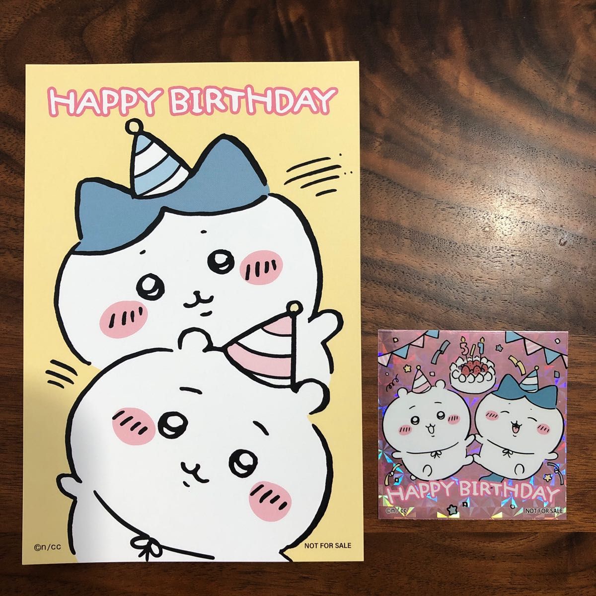 ちいかわ ノベルティ ポストカード シール 初期レア ちいかわ ノベルティ ポストカード ステッカー HAPPY BIRTHDAY