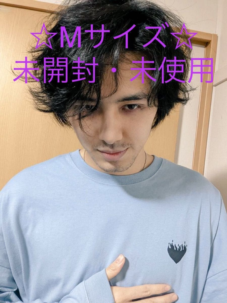 藤井風 燃えよ（MO-EH-YO）ロングスリーブTシャツ スカイ（ブルー） M