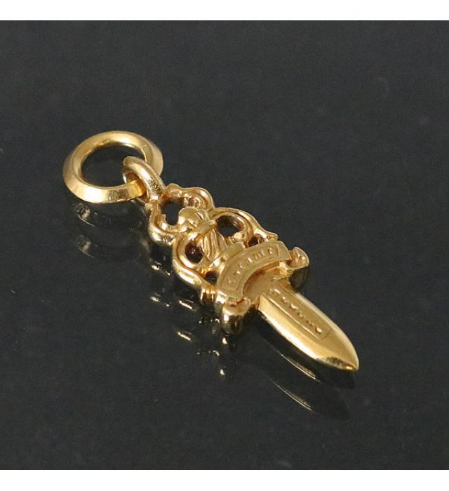 銀座店 クロムハーツ インボイス付き 22K NO5 ダガー チャーム