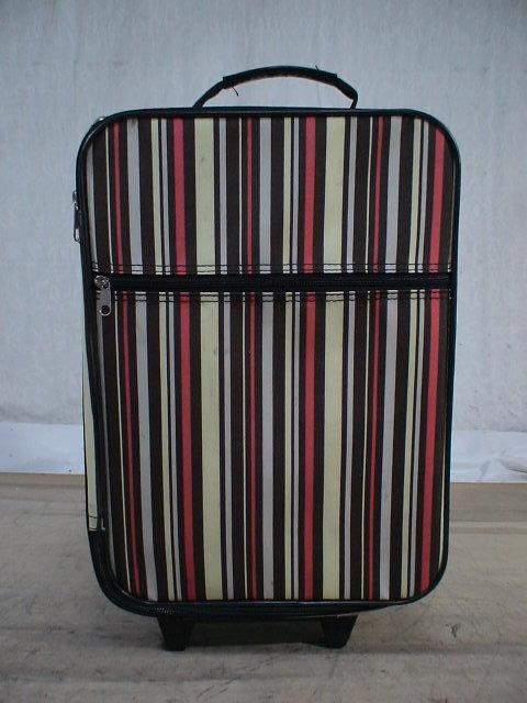 3408　茶×白×ピンク　スーツケース　キャリケース　旅行用　ビジネストラベルバック_画像1