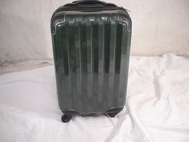 2525　黒・緑 TSAロック付　スーツケース　キャリケース　旅行用　ビジネストラベルバック_画像1