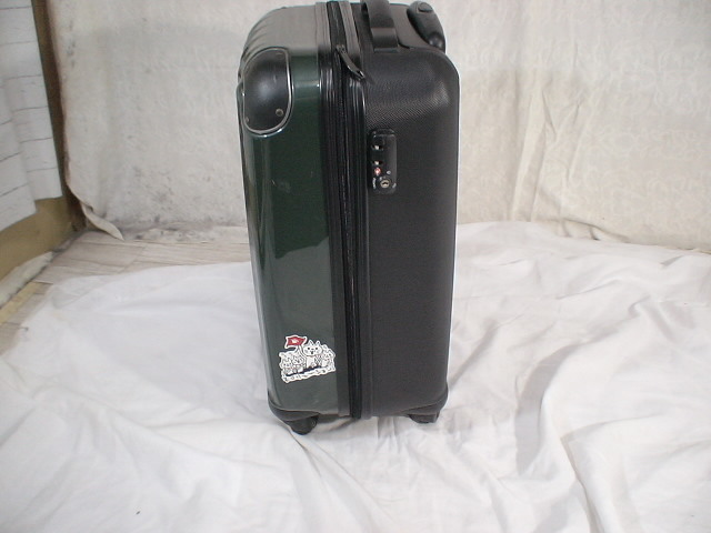 2525　黒・緑 TSAロック付　スーツケース　キャリケース　旅行用　ビジネストラベルバック_画像4