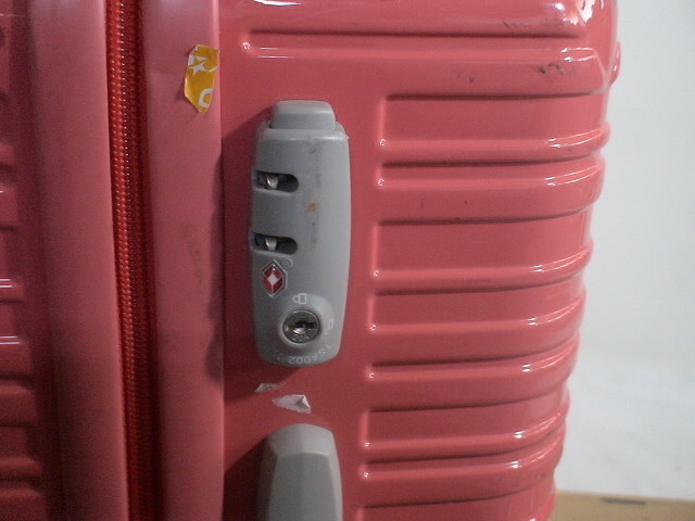 2639　ピンク TSAロック付　鍵付　スーツケース　キャリケース　旅行用　ビジネストラベルバック_画像8
