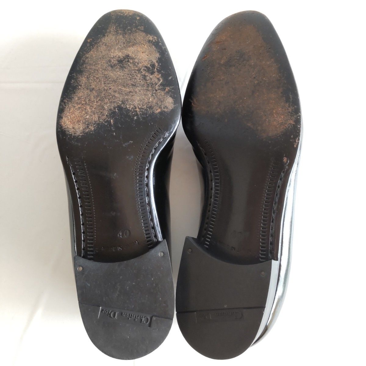 美品 Dior ディオール オペラシューズ 25cm リボン エナメル 黒 美品 Dior ディオール オペラシューズ 25cm リボン エナメル 黒