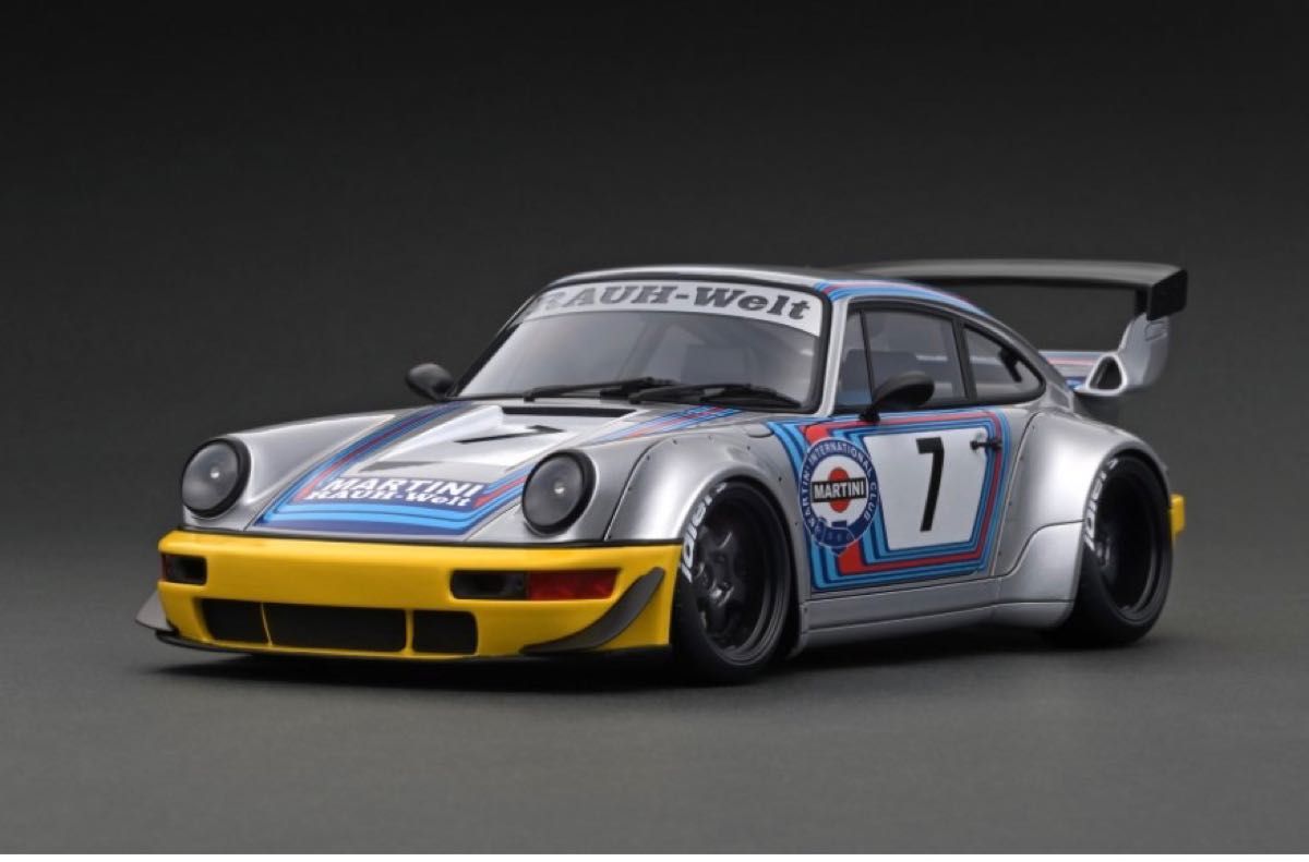イグニッションモデル RWB 964 1/18 Silver/Yellow With Engine
