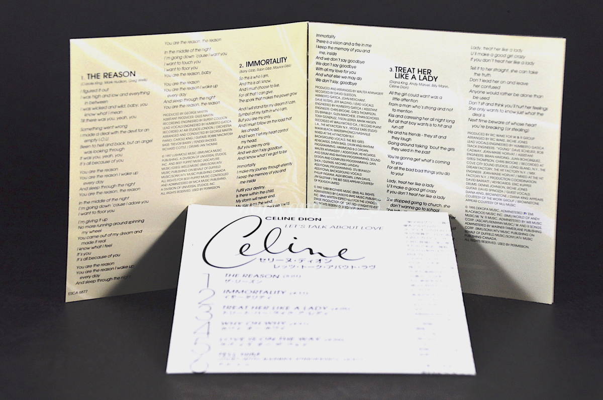 帯付 国内盤☆ セリーヌ・ディオン レッツ・トーク・アバウト・ラヴ / Celine Dion Let's Talk About Love ■CD アルバム ESCA-6877 美盤!!_画像6