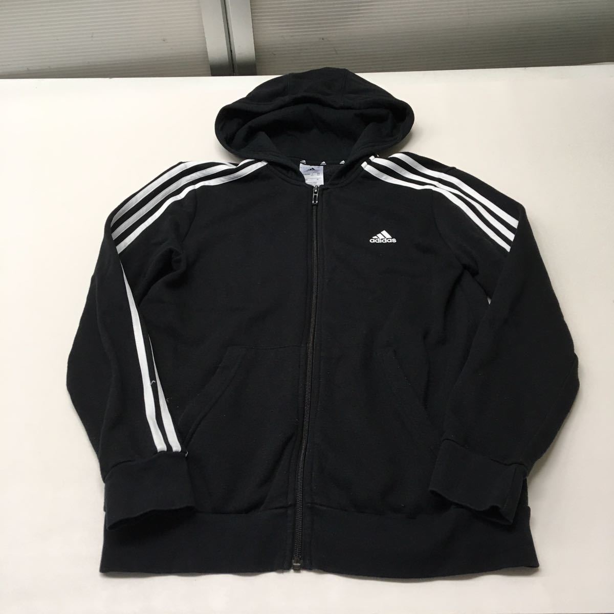  free shipping *adidas Adidas * sweat Parker reverse side nappy full Zip Parker * Junior 160 child #50512sNj81