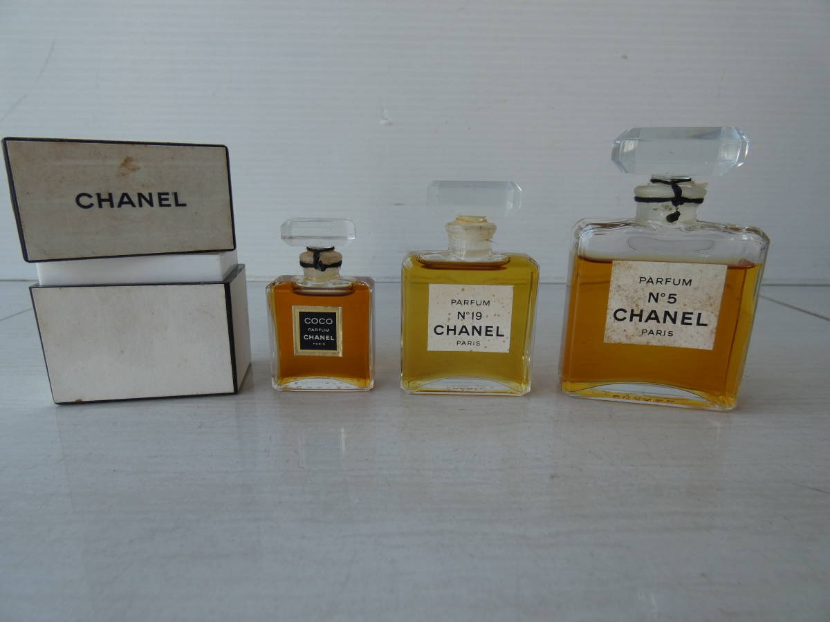 ★CHANEL シャネル No.19/No.5/COCO PARFUM パルファム 14ml/28ml/7.5ml 香水 3点セット　　 M03248_画像1