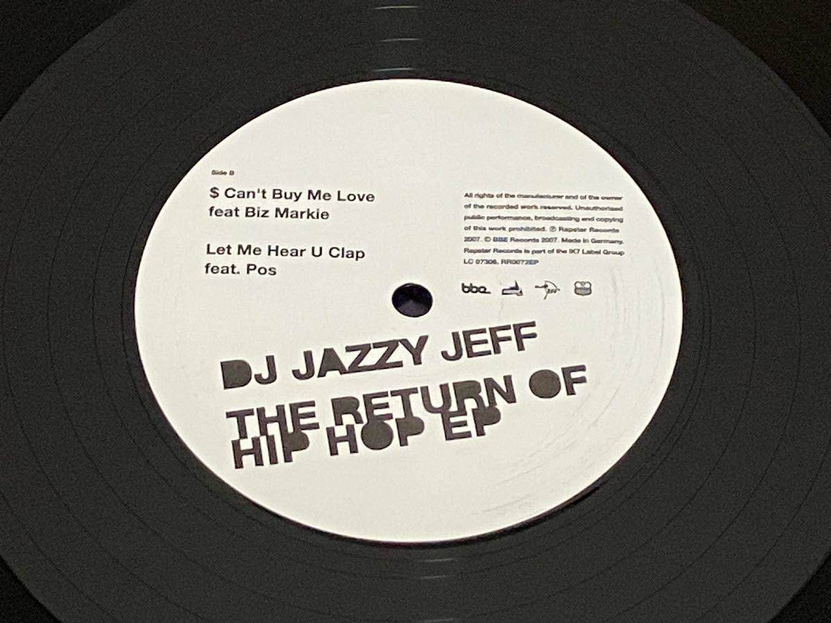 DJ JAZZY JEFF / THE RETURN OF HIP HOP EP hip hop R&B 12inch record ヒップホップ 12インチ レコード method man biz markie_画像6