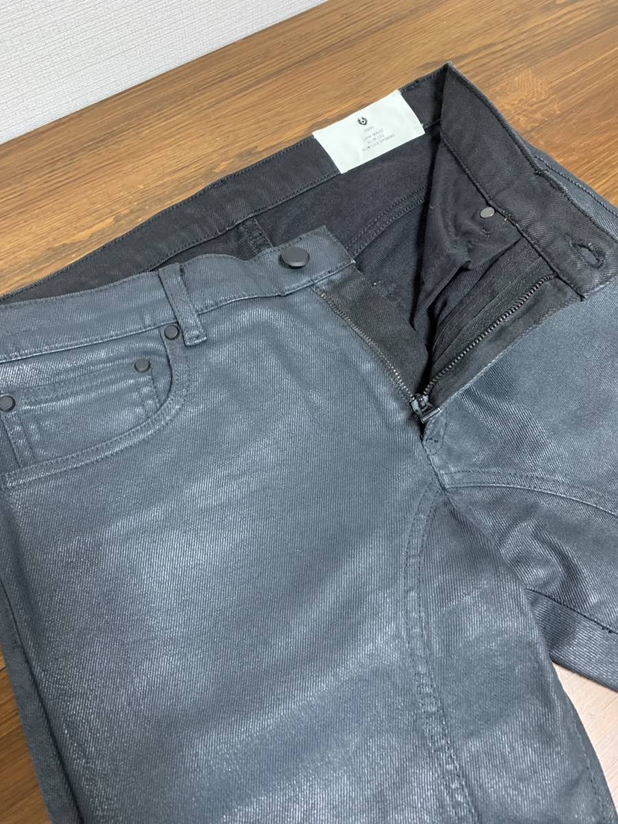 美品☆[BELSTAFF] SLIM FIT コーティング加工 ストレッチ バイカーデニムパンツ 29 ブラック ルーマニア製 ベルスタッフの画像4