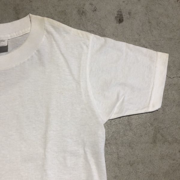 90s VINTAGE US ARMY WHITE COTTON TEE ビンテージ アメリカ軍 コットン 白 Tシャツ DEAD STOCK 未使用 XS 古着 USA 即決_画像4