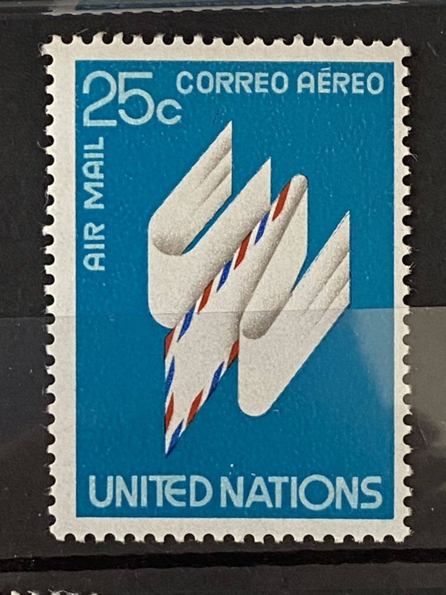 国連切手★航空郵便用　手紙　レター 1977年_画像1