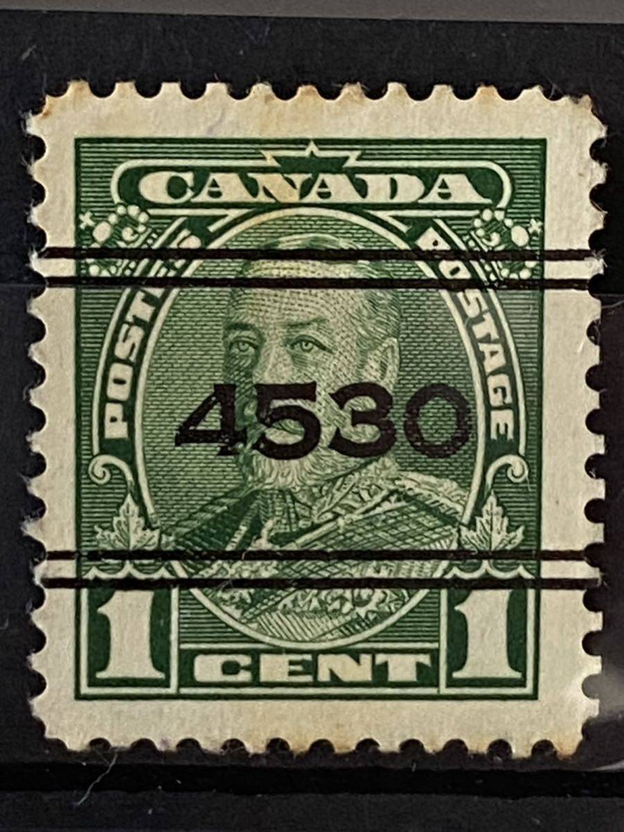 カナダ切手★ King George V ジョージ5世1935年に加刷_画像1