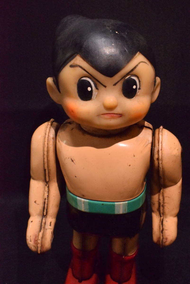 Astro Boy Atom Head: мягкие виниловые головы: Tin Mai -игрушки, сделанные в Японии, сделанные в Японии аниме Astro Boy Tin Toys Showa Retro