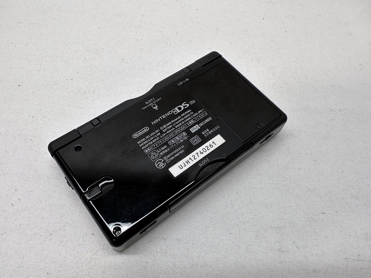 Nintendo DS Lite 任天堂 ニンテンドーDS Lite USG-001 ジェットブラック 箱有り 収納ケース付 初期化済み 動作確認済みの画像5