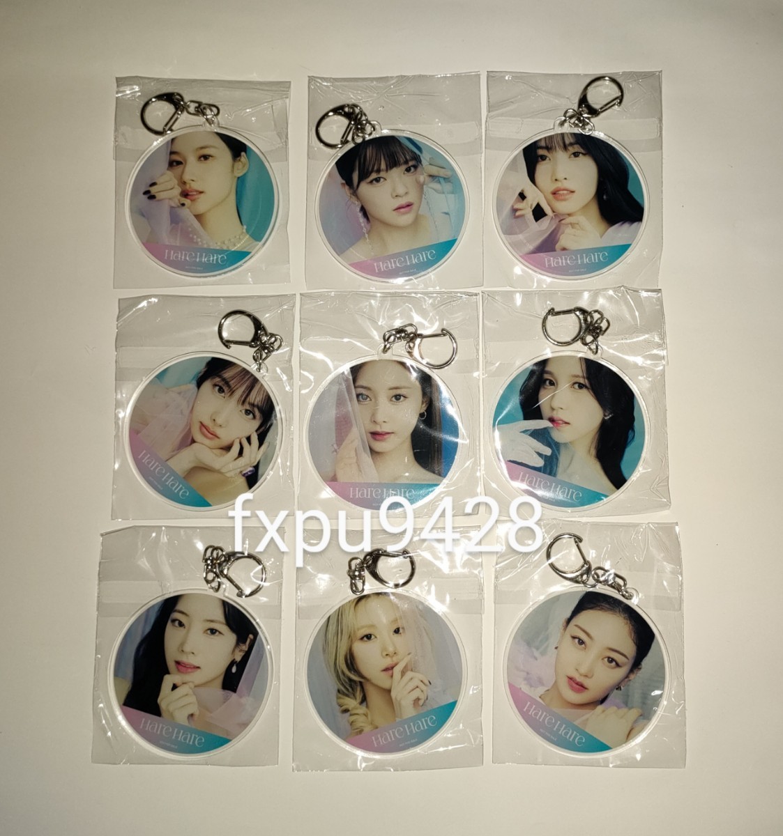 TWICE*Hare Hare* Rakuten limitation privilege key holder 9 kind 9 piece set *sana Momo tsuwiminadahyon John yon che yonnayonjihyo