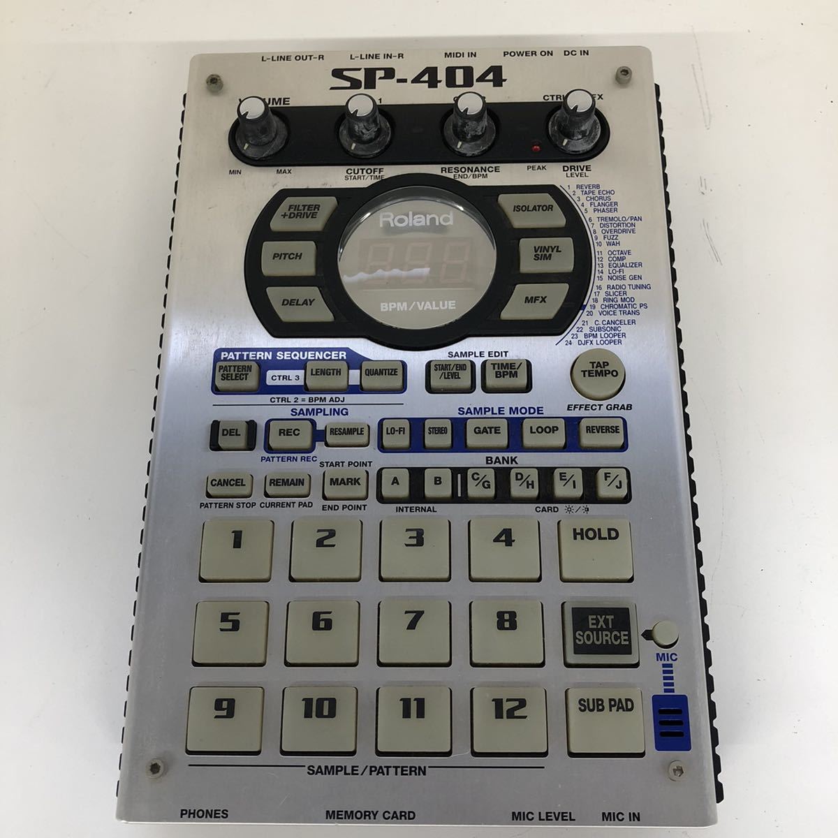 A2】 Roland SP-404 サンプラー 動作品 ローランド アダプター付 376