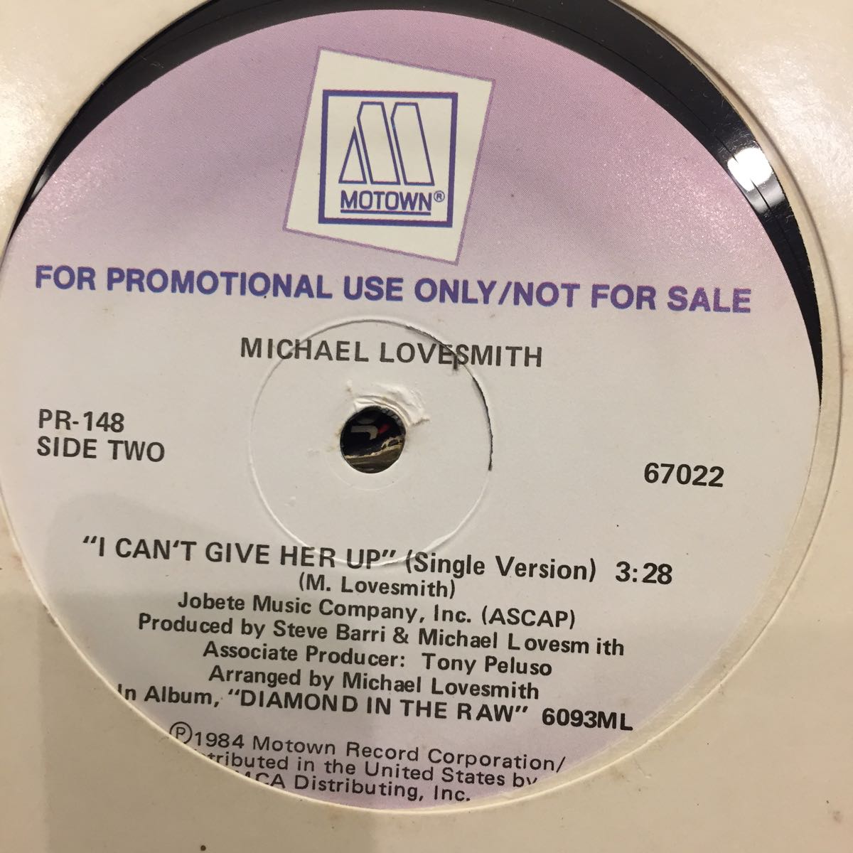 Michael lovesmith/i can't give her'up 中古レコード_画像2