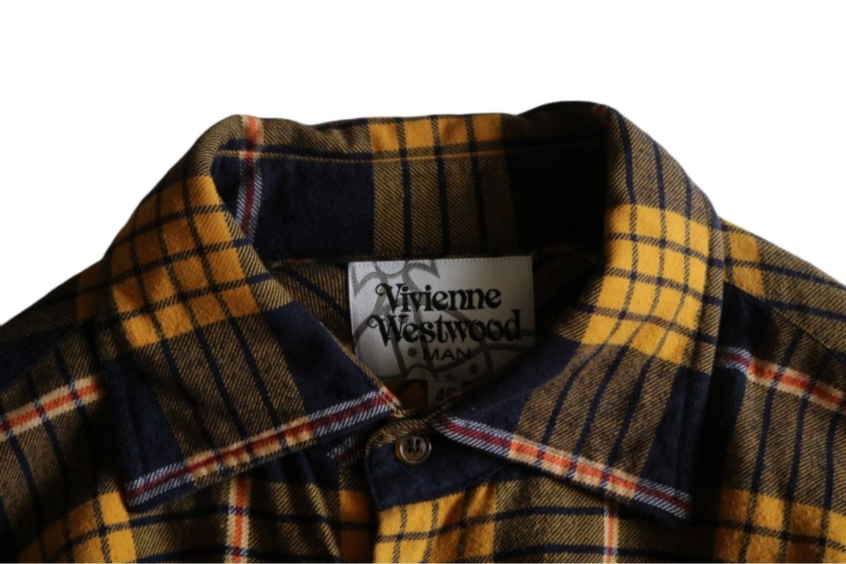 【Vivienne Westwood】長袖シャツ　チェック　ロゴ　日本製★