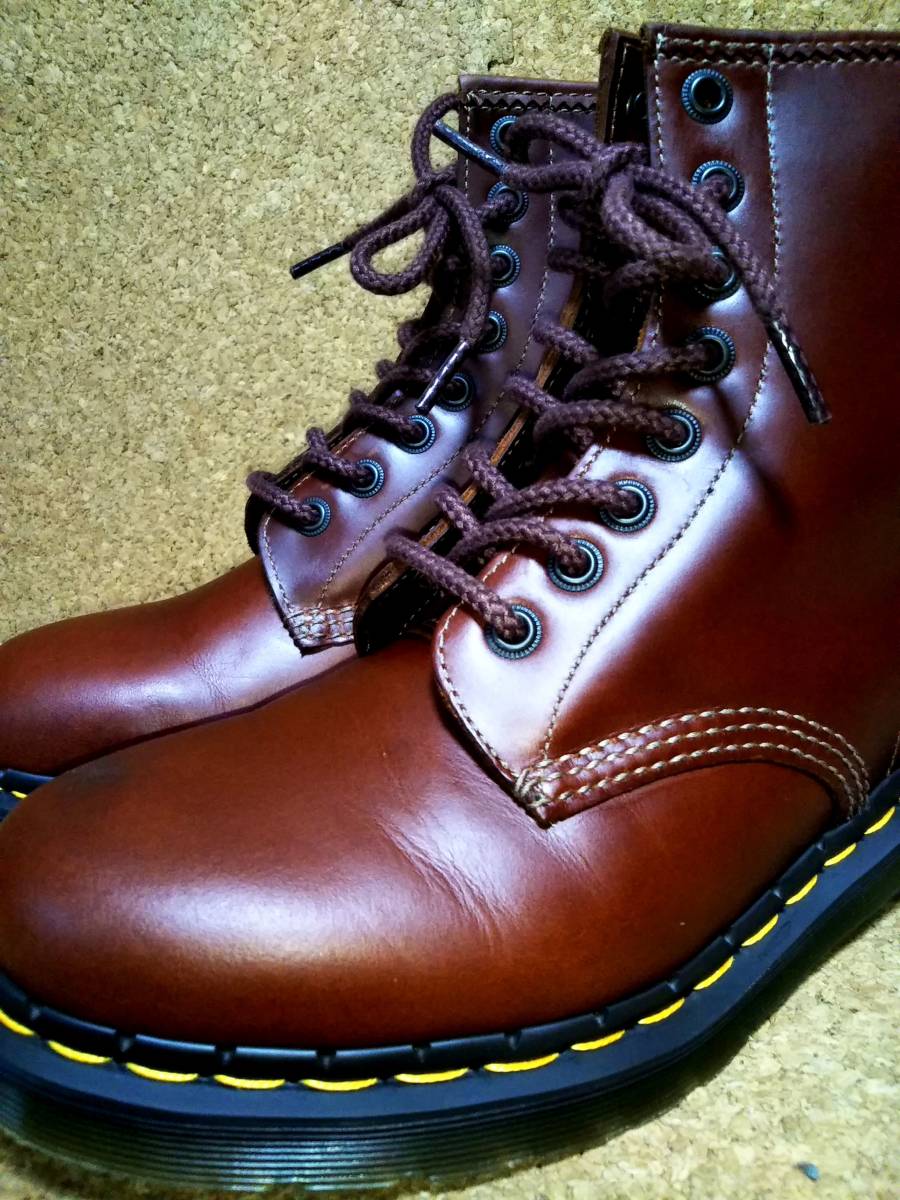 【Dr.MARTENS】ドクターマーチン 1460 ABRUZZO WP アブルッツォ 8ホールブーツ UK7 (26cm ) ブラウン×ブラック 希少レア【良品】_画像1